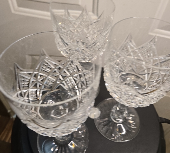 Vintage Baccarat Colbert Crystal Goblet Glass Set Of 3 - Picture 5 of 12